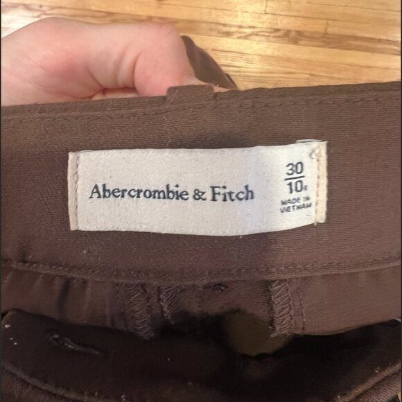 Abercrombie & Fitch Sloane Tailored Wide Leg Pant (Dark Coffee, Size 10) - Picture 4 of 8